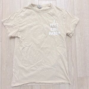 I Feel Like Pablo Graphic T-Shirt Kanye West Yeezy Style Cream Size Small